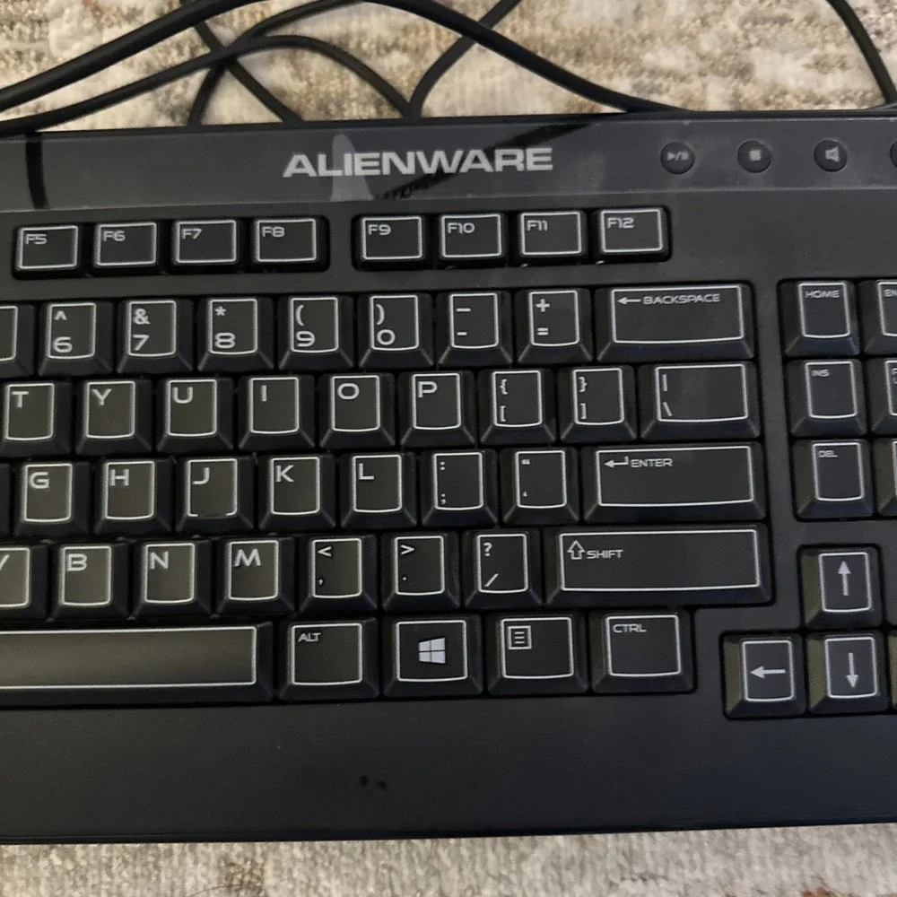 DELL ALIENWARE Black USB Wired Computer PC Gaming Multimedia Keyboard SK-8165